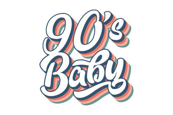 90s Baby Vintage Retro SVG Graphics