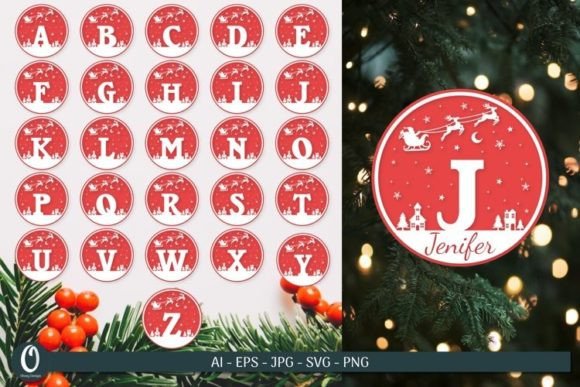 Christmas Alphabet Svg Bundle: Graphics and Crafts for Festive Branding