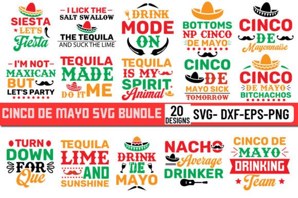 Cinco De Mayo Svg Bundle for Graphics and Crafts