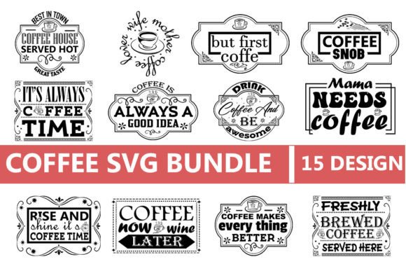 Coffee Vintage Svg Bundle: Graphics and Crafts
