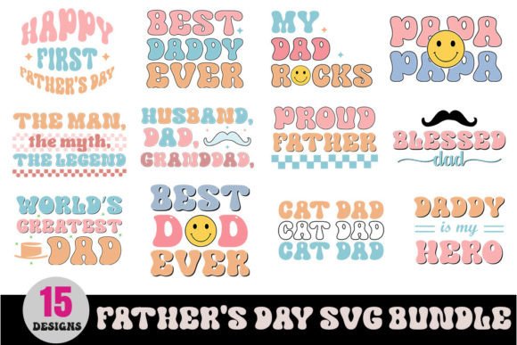 Father's Day Quotes Svg Bundle: Graphics for Crafts & Creative Projects