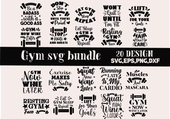Gym Svg Bundle: Graphics for Crafts and Content