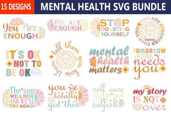 Mental Health Retro Svg Bundle