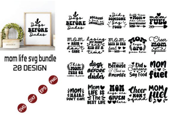 Mom Life SVG Bundle: Graphics for Crafts