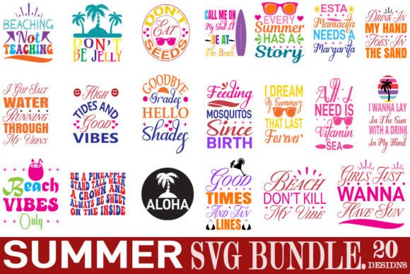 Summer Bundle Svg Bundle: Graphics and Crafts in One