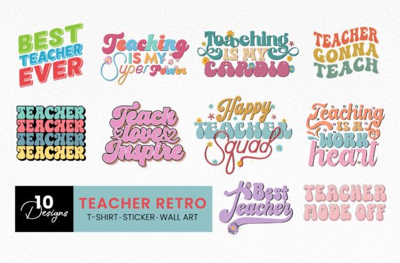 Teacher Retro Sublimation Svg Graphics
