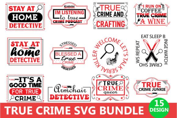 True Crime Vintag Svg Bundle: Graphics for Crafts and Marketing