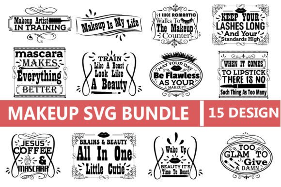 Vintage Makeup Svg Bundle for Graphics and Crafts